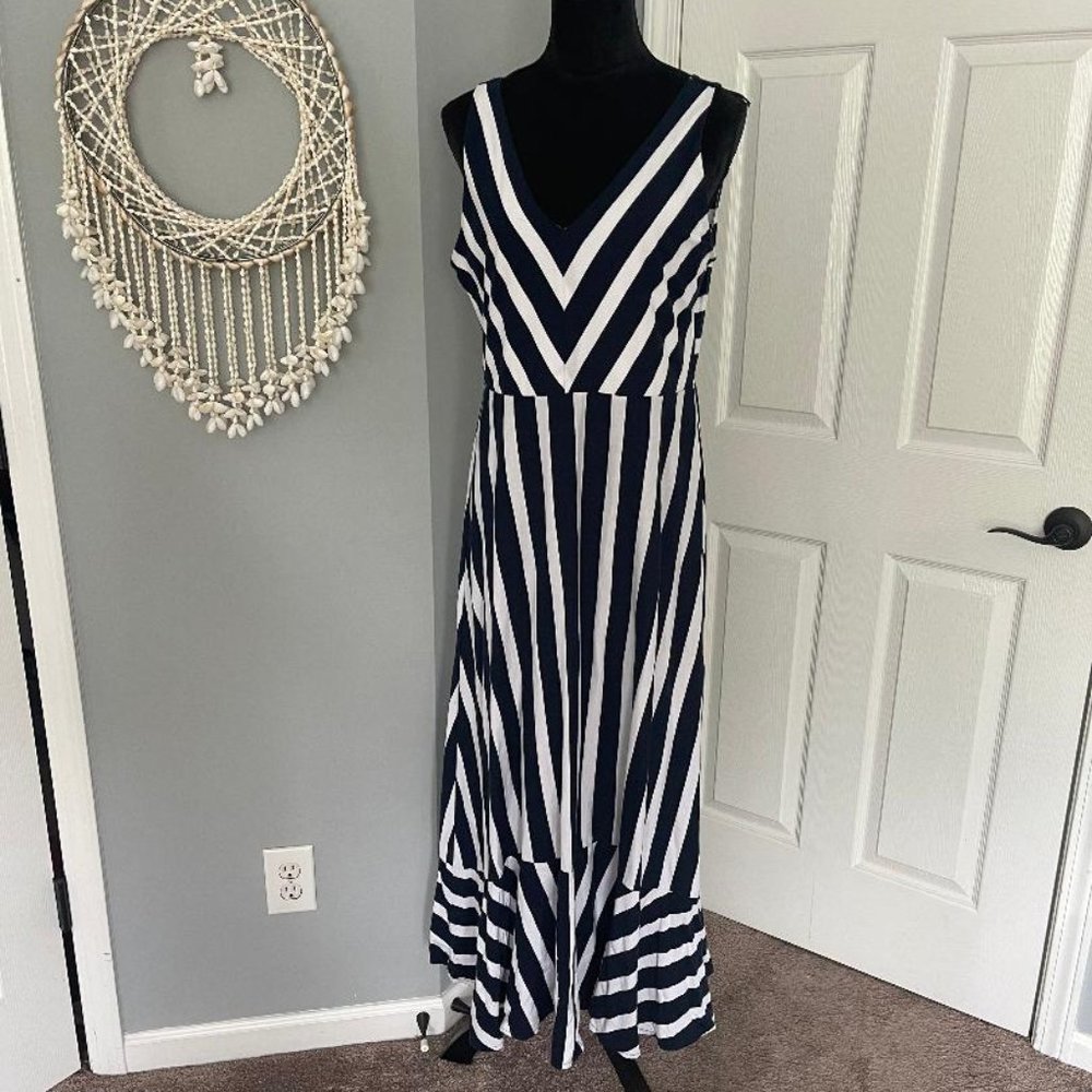 CHAMPS Blue and White Dress